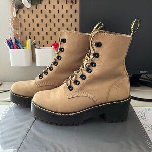 Dr. Martens Women's Boots Size 6 - LEONA NUBUCK LEATHER LACE UP BOOTS